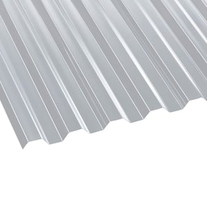 Polycarbonat Spundwandplatte klar 1,30 mm, Hauptansicht des Trapezprofils 76/18