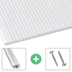 Polycarbonat Stegplatte | 16 mm | Profil A4 | Sparpaket | Plattenbreite 1,20 m | Opal-Weiß | X-Struktur | Breite 11,11 m | Länge 4,00 m