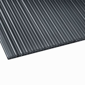Polycarbonat Stegplatte | 16 mm | Breite 98 cm | Graphit | X-Struktur | 4,50 m