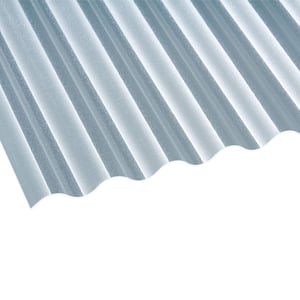 Polycarbonat Wellplatte 76/18, klar, 2,50 mm, Hauptansicht der Wellenstruktur