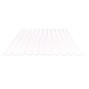 Polycarbonat Wellplatte 76/18, 0,90 mm, Opal-Weiß, freigestellt, Hauptansicht von oben