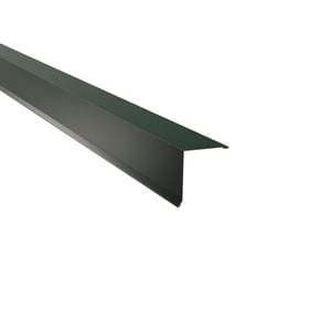 Pultabschluss Aluminium 0,70 mm Moosgrün (RAL 6005), schräg von oben, freigestellt