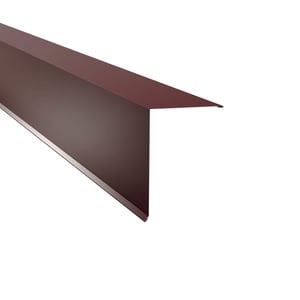 Pultabschluss aus weinrotem Stahl, 0,50 mm, 80 Grad Winkel, Hauptansicht