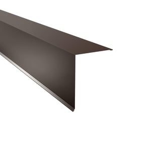 Pultabschluss aus sepiabraunem Stahl, 0,50 mm, Hauptansicht, 85 Grad Winkel
