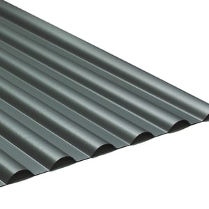PVC Profilplatte SINTRA 77/18 Anthrazit-Metallic, Hauptansicht des Wellenprofils