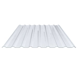 PVC Spundwandplatte klarbläulich, 1,40 mm, Trapezprofil 20/1100, Hauptansicht von oben