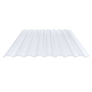 PVC Spundwandplatte klarbläulich, 1,40 mm Stärke, Trapezprofil, Hauptansicht