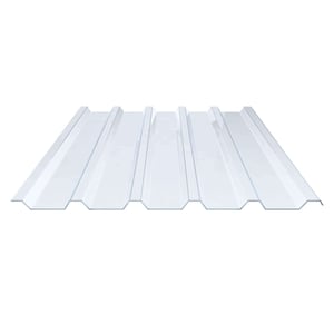 PVC Spundwandplatte klarbläulich, 1,50 mm, Trapezprofil 207/35, Hauptansicht