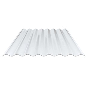 PVC Wellplatte 130/30, klarbläulich, 1,40 mm Stärke, freigestellt in Hauptansicht