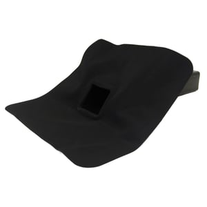 Regenwasserabfluss aus schwarzem EPDM, 1,30 mm stark, mit quadratischer Oeffnung, Hauptansicht