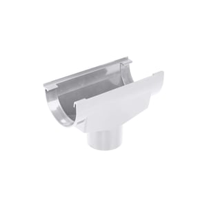 Rinnenablauf aus grauem PVC von Plastmo, Hauptansicht