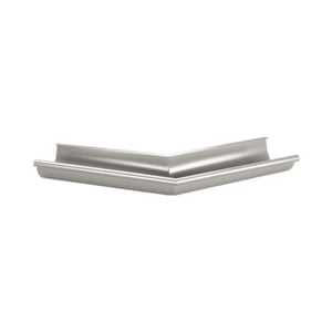 Rinnenaußenwinkel 135 Grad aus Stahl, Graualuminium RAL 9007, 50 µm Polyurethan-Beschichtung