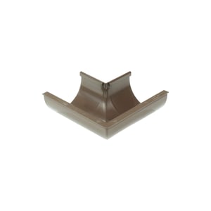 Rinnenaußenwinkel 90 Grad aus braunem PVC von Plastmo, Hauptansicht