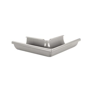 Rinnenaußenwinkel 90 Grad aus Stahl in Graualuminium (RAL 9007), Ansicht von oben