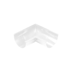 Rinneninnenwinkel 90 Grad aus weißem PVC, Hauptansicht von oben