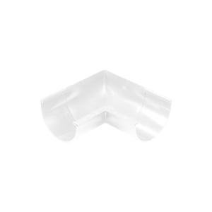 Rinneninnenwinkel 90 Grad aus weißem PVC, Hauptansicht von oben