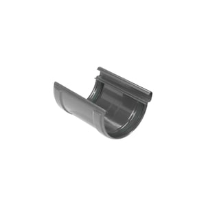 Rinnenverbinder mit Gummidichtung aus PVC in Graphit, Hauptansicht