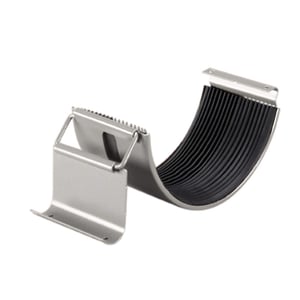 Rinnenverbinder mit Gummidichtung, Stahl Graualuminium RAL 9007, 50 µm Polyurethan, Hauptansicht