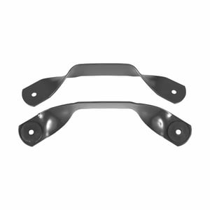 Schneefangbügel aus dunkelgrauem Aluminium, 1,75 mm stark, zwei Stück mit je zwei Bohrungen