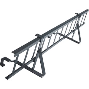Schneefanggitter aus verzinktem Stahl, anthrazitgrau RAL 7016, schraeg von oben