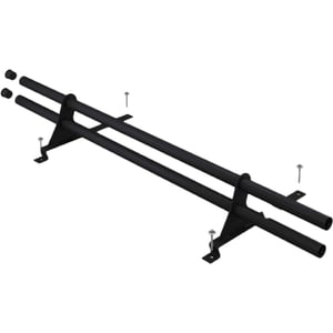 Schneefangrohr Polmetal, tiefschwarz RAL 9005, verzinkter Stahl, mit Haltern und Schrauben