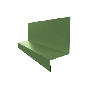 Sockelleiste Typ 1 aus Stahl 0,75 mm, Resedagrün RAL 6011, 25 µm Polyesterbeschichtung