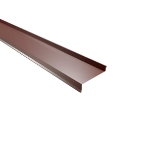 Sohlbank Stahl 0,50 mm Rotbraun RAL 8012, Hauptansicht des gekanteten Profils