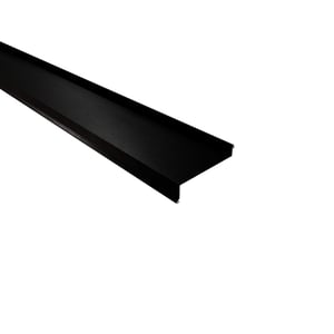 Sohlbank Stahl 0,50 mm Schwarz Mattpolyester, Hauptansicht schraeg von oben