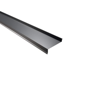Sohlbank aus Stahl 0,50 mm Anthrazitgrau RAL 7016 mit Puramid Beschichtung, Hauptansicht schraeg