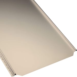 Stehfalzblech PD-510-S Flach, Hellelfenbein RAL 1015, 0,50 mm Stahl, Detailansicht der Profilierung