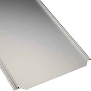 Stehfalzblech PD-510-S Flach, Grauweiß RAL 9002, 0,50 mm Stahl, Hauptansicht