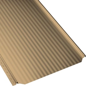 Stehfalzblech PD-510-S Mikro Sandgelb, 0,50 mm Stahl, 25 µm Polyester Beschichtung