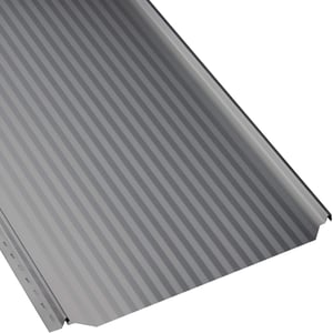 Stehfalzblech PD-510-S Mikro Weißaluminium, Stahl 0,50 mm, Detailansicht der Profilstruktur