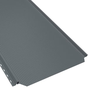 Stehfalzblech PD-510-S Fehgrau (RAL 7000) mit feiner Profilierung und seitlicher Befestigungslochung