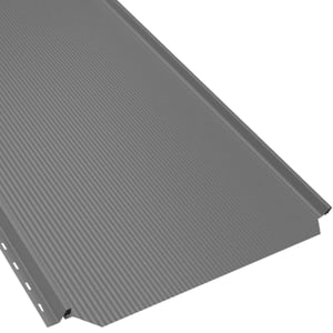Stehfalzblech PD-510-S Weißaluminium, 0,50 mm, mit feinen Profilrippen und seitlicher Befestigungslochung