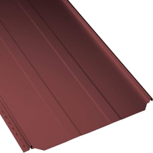 Stehfalzblech PD-510-S Kirschrot, 0,50 mm Stahl, Mattpolyester Beschichtung, Detailansicht