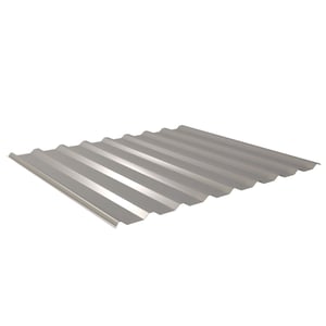Trapezblech 20/1100 Graualuminium (RAL 9007) 0,50 mm, Hauptansicht von oben schräg
