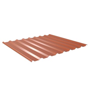 Trapezblech 20/1100 kupferbraun (RAL 8004) aus Stahl 0,63 mm, Hauptansicht der Profilplatte