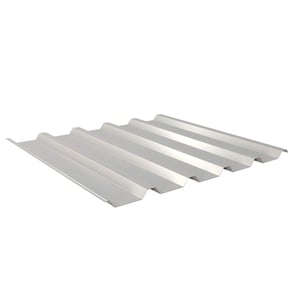 Trapezblech 35/207 Aluminium Weißaluminium RAL 9006, freigestellt, schraubenloses Profil