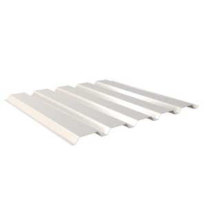 Trapezblech 35/207 Wand Reinweiß RAL 9010, 0,50 mm Stahl, Hauptansicht schräg von oben