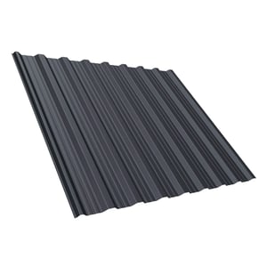 Trapezblech T18DR graphitgrau 0,50 mm, Hauptansicht schraeg von oben