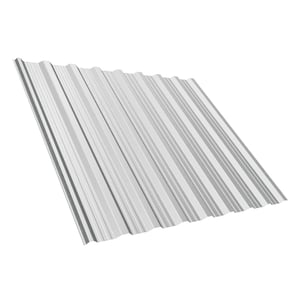 Trapezblech T18DR Lichtgrau (RAL 7035) aus 0,75 mm Stahl, 25 µm Polyesterbeschichtung, Hauptansicht