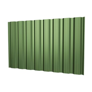 Trapezblech T18DR Resedagrün (RAL 6011) aus 0,50 mm Stahl, Polyester beschichtet, Hauptansicht