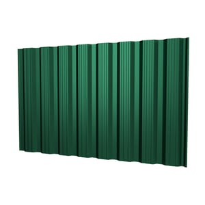 Trapezblech T18DR moosgrün, 0,63 mm Stahl, 25 µm Polyesterbeschichtung, Hauptansicht