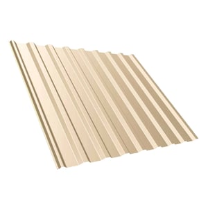 Trapezblech T20M Hellelfenbein, 0,75 mm Stahl mit 25 µm Polyesterbeschichtung, Hauptansicht