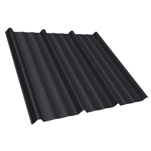 Trapezblech T45/333M Tiefschwarz (RAL 9005) aus 0,50 mm Stahl mit 25 µm Polyesterbeschichtung