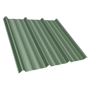 Trapezblech T45/333MD Resedagrün, 0,75 mm Stahl, 25 µm Polyester, Hauptansicht