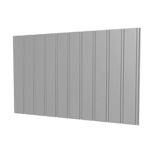 Trapezblech T7M Wand Weißaluminium (RAL 9006) 0,50 mm, Hauptansicht der Profilplatte