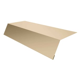 Traufenblech Hellelfenbein, 0,75 mm Stahl, Polyesterbeschichtung, freigestellt auf weissem Hintergrund