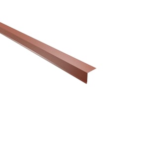 Traufenblech Kupferbraun RAL 8004 0,50 mm Stahl, Hauptansicht schraeg von oben